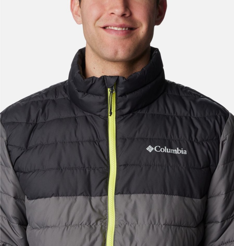 Grey Columbia Powder Lite Insulated Men's Puffer Jacket | 40395QPAB