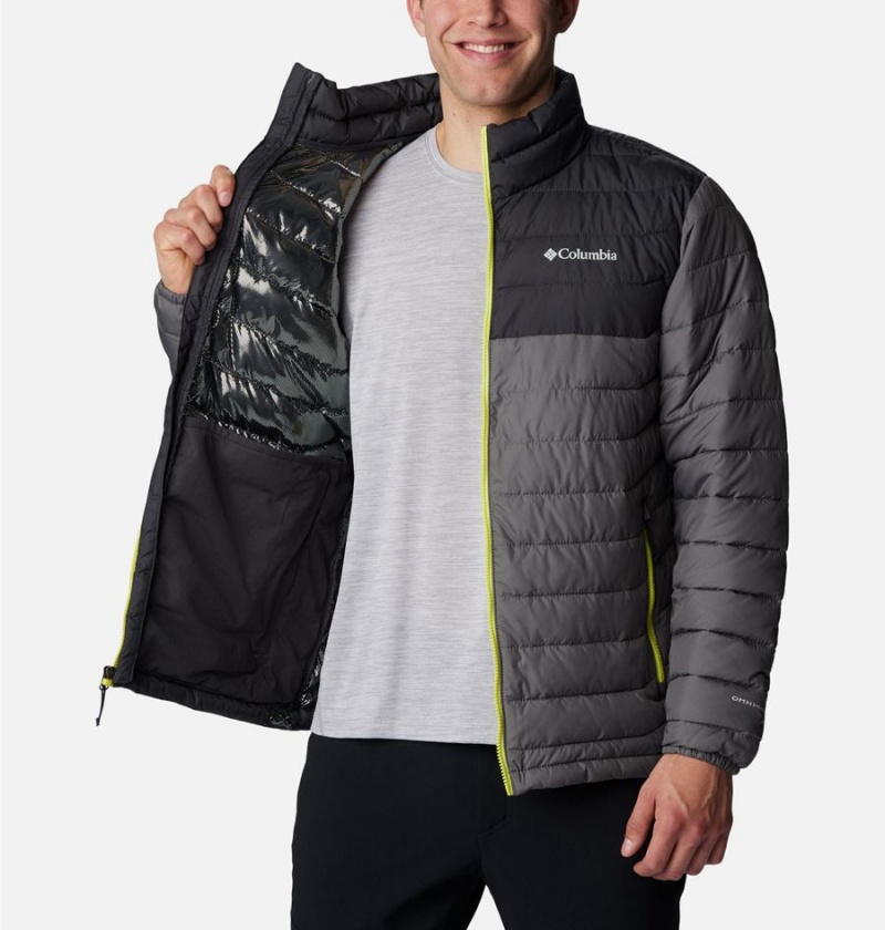 Grey Columbia Powder Lite Insulated Men's Puffer Jacket | 40395QPAB