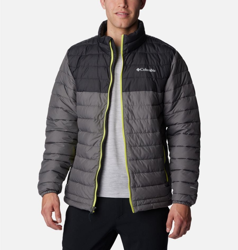 Grey Columbia Powder Lite Insulated Men's Puffer Jacket | 40395QPAB