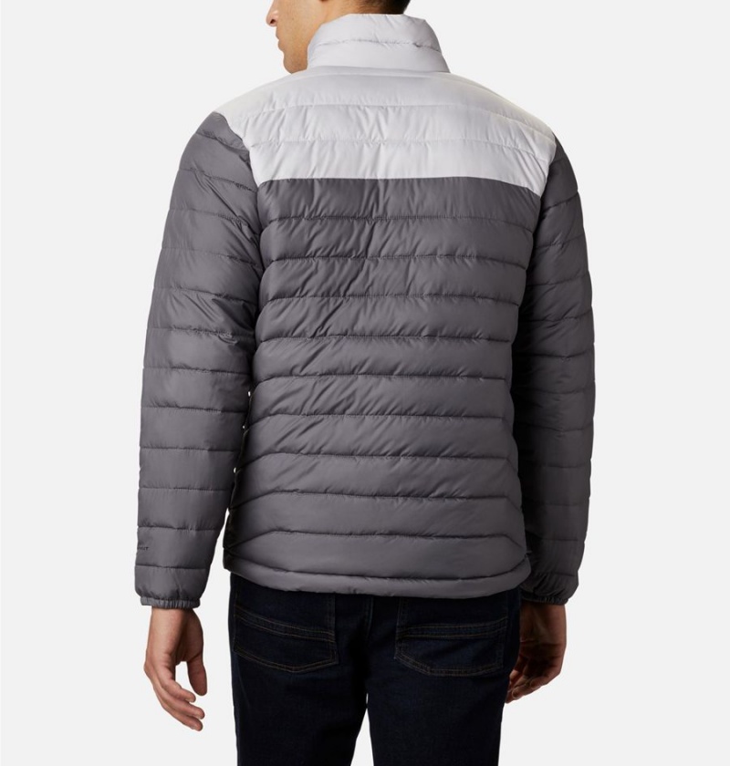 Grey Columbia Powder Lite Insulated Men's Puffer Jacket | 12376HSQJ