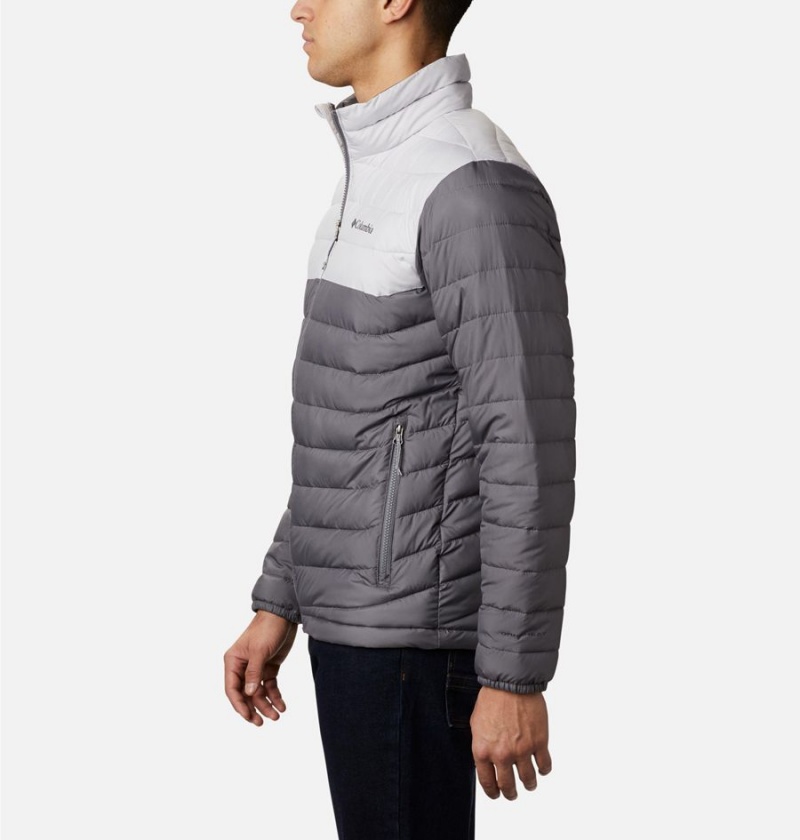 Grey Columbia Powder Lite Insulated Men's Puffer Jacket | 12376HSQJ