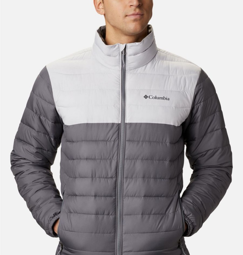 Grey Columbia Powder Lite Insulated Men's Puffer Jacket | 12376HSQJ