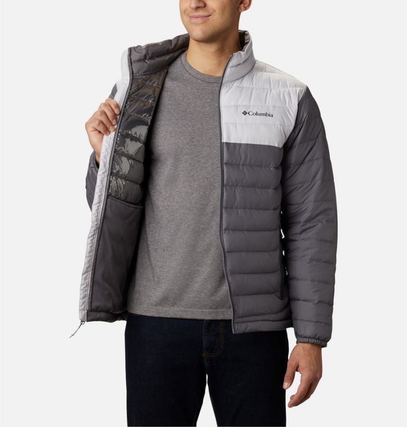 Grey Columbia Powder Lite Insulated Men's Puffer Jacket | 12376HSQJ