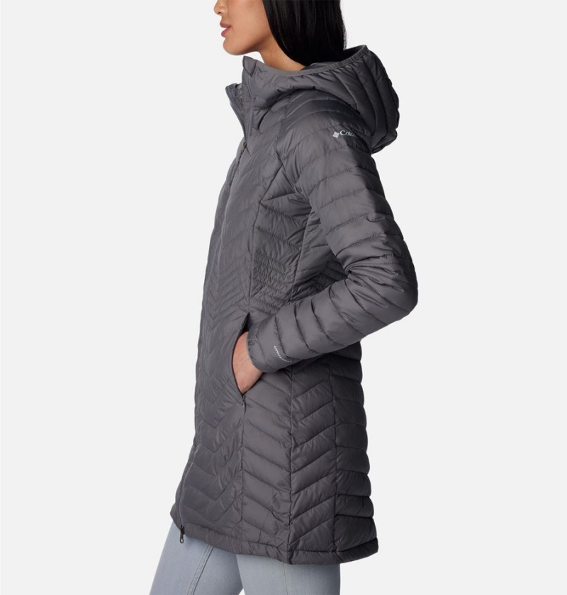 Grey Columbia Powder Lite Mid Women's Puffer Jacket | 68039VFBR