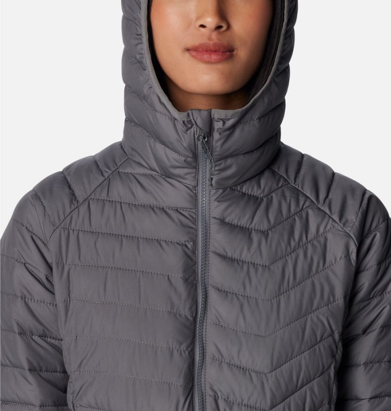 Grey Columbia Powder Lite Mid Women's Puffer Jacket | 68039VFBR