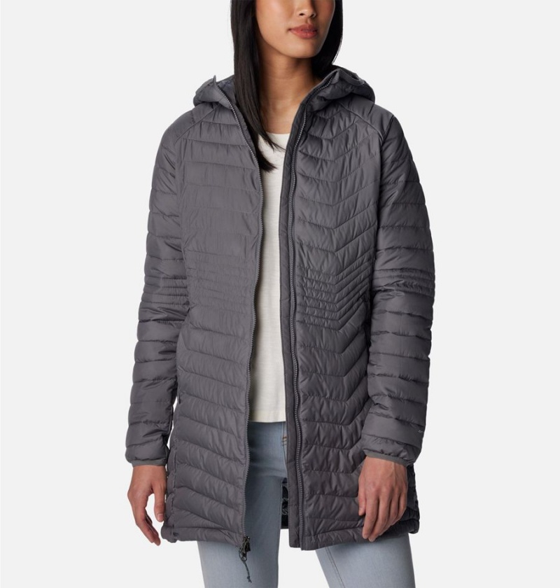 Grey Columbia Powder Lite Mid Women's Puffer Jacket | 68039VFBR