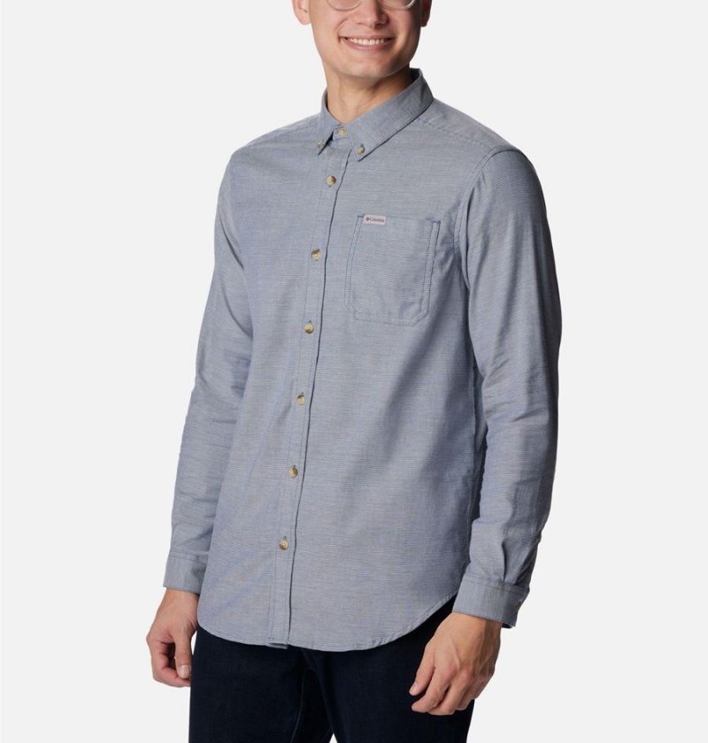 Grey Columbia Rapid Rivers II Long Sleeve Men's Shirt | 30964MCER