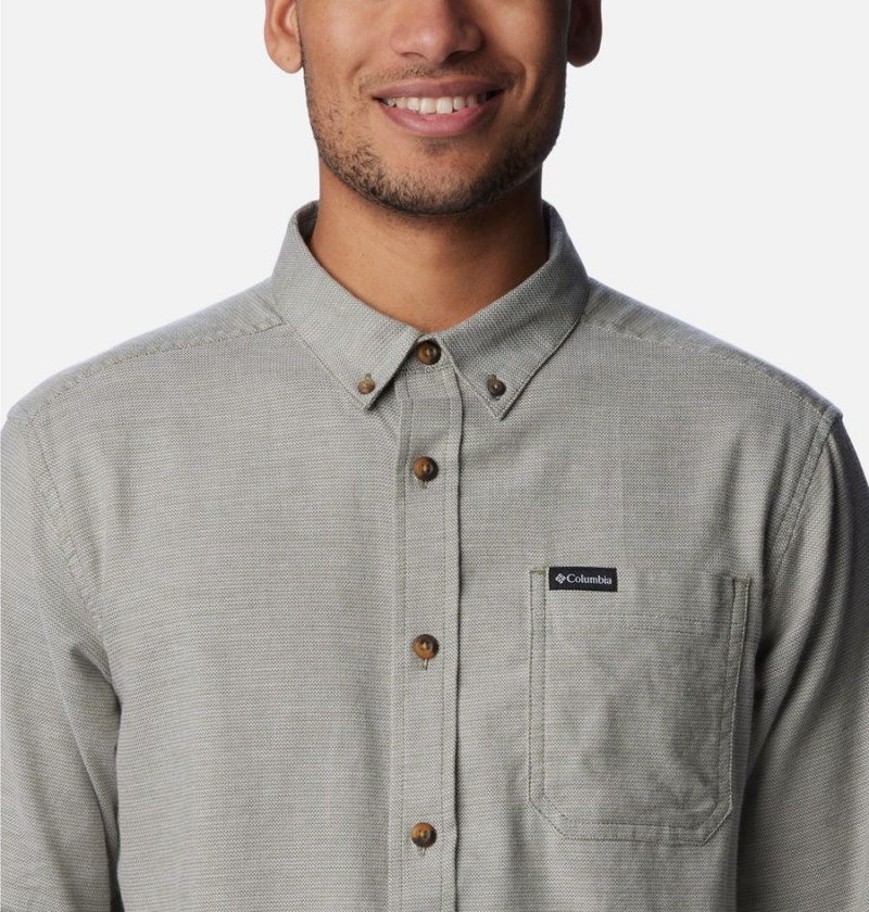 Grey Columbia Rapid Rivers II Long Sleeve Men's Shirt | 98245OIRY