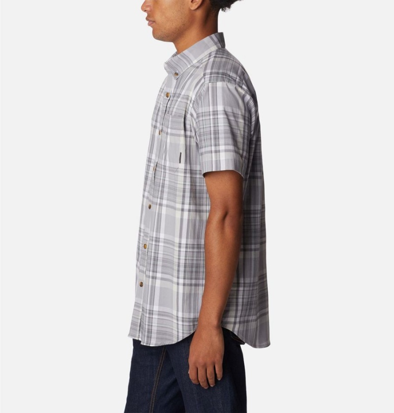 Grey Columbia Rapid Rivers II Short Sleeve Men's Shirt | 45083VKMP