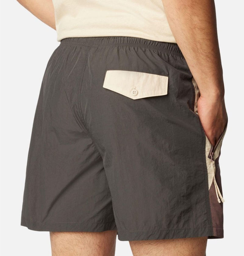 Grey Columbia Riptide Retro Men's Shorts | 95103RIJX