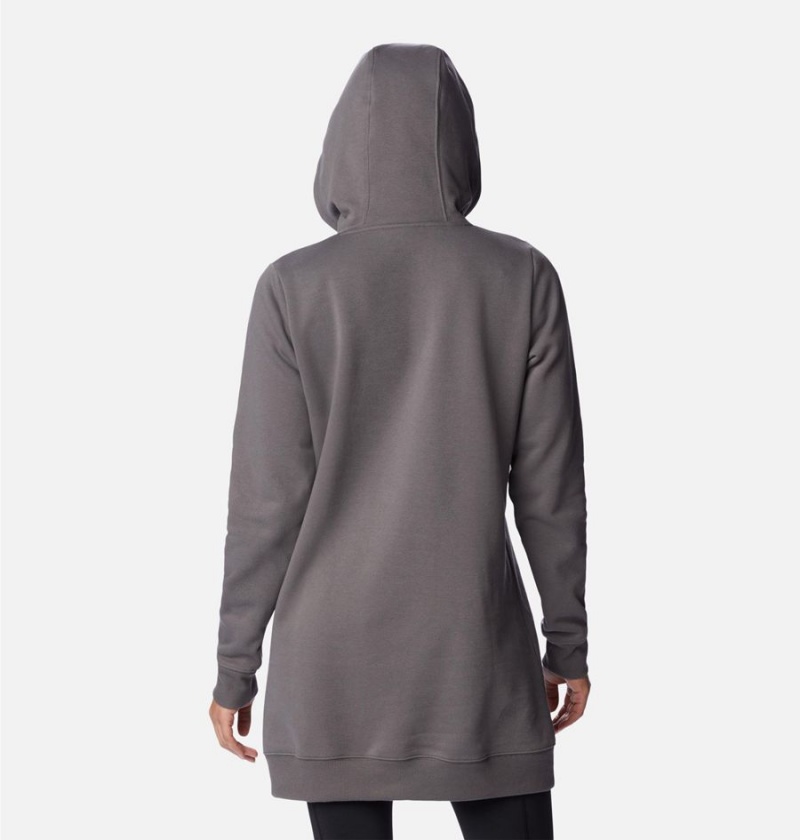 Grey Columbia Rush Valley Long Women's Hoodie | 36984SRJQ