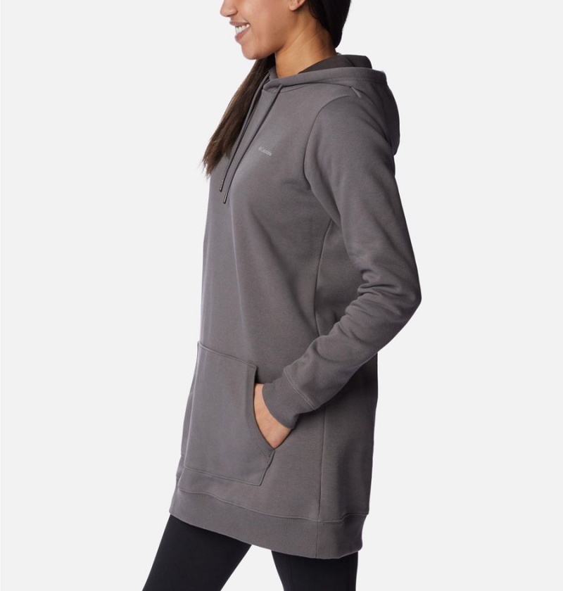 Grey Columbia Rush Valley Long Women's Hoodie | 36984SRJQ