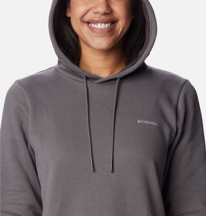 Grey Columbia Rush Valley Long Women's Hoodie | 36984SRJQ