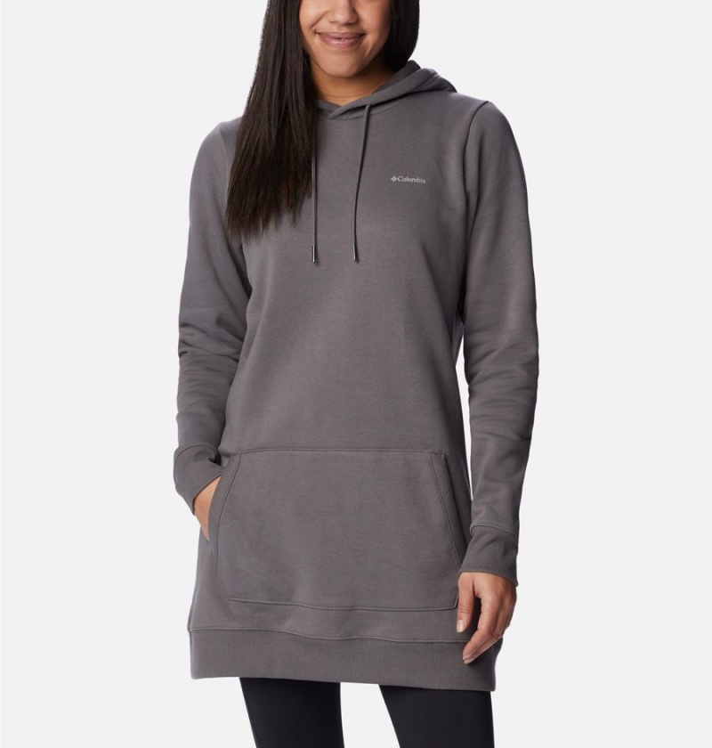 Grey Columbia Rush Valley Long Women\'s Hoodie | 36984SRJQ