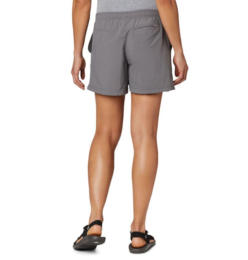 Grey Columbia Sandy River Women's Shorts | 49680QNVM