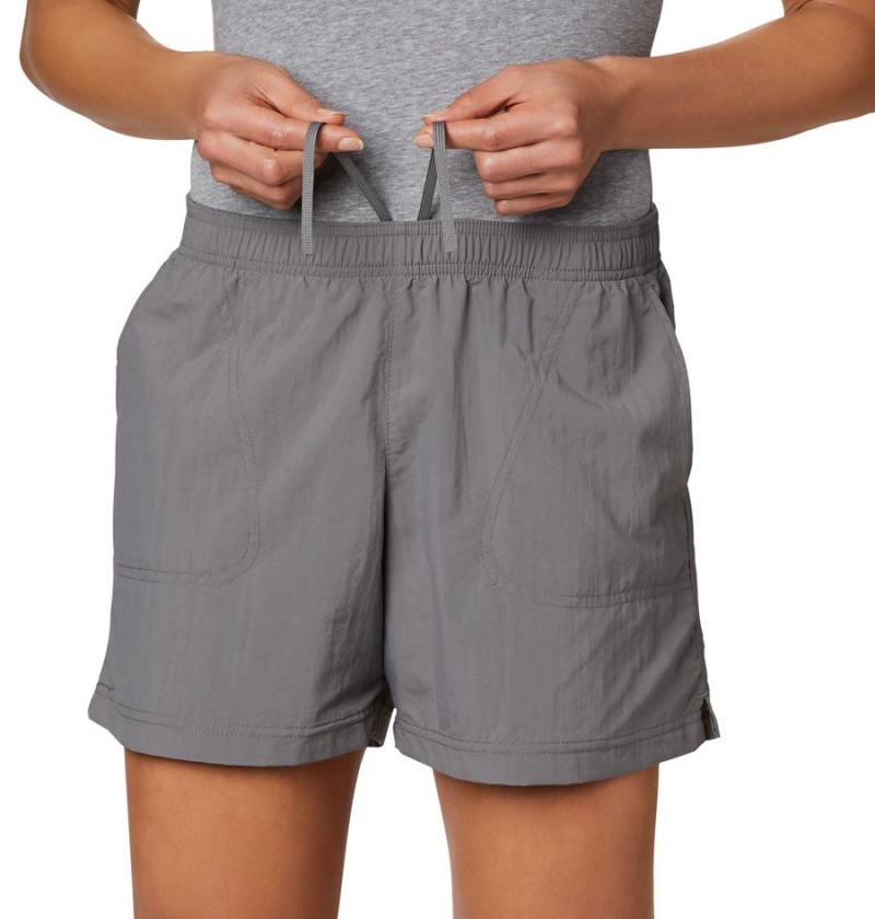 Grey Columbia Sandy River Women's Shorts | 49680QNVM