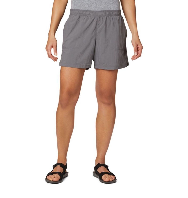 Grey Columbia Sandy River Women\'s Shorts | 49680QNVM