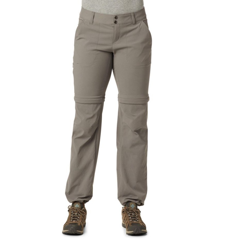 Grey Columbia Saturday Trail II Stretch Convertible Women's Pants | 38140CVLQ