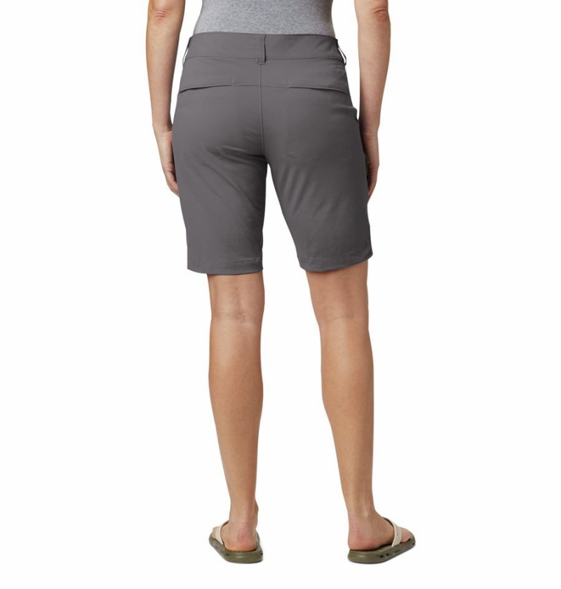 Grey Columbia Saturday Trail Long Women's Shorts | 43208XUMC