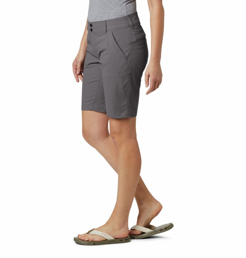 Grey Columbia Saturday Trail Long Women's Shorts | 43208XUMC