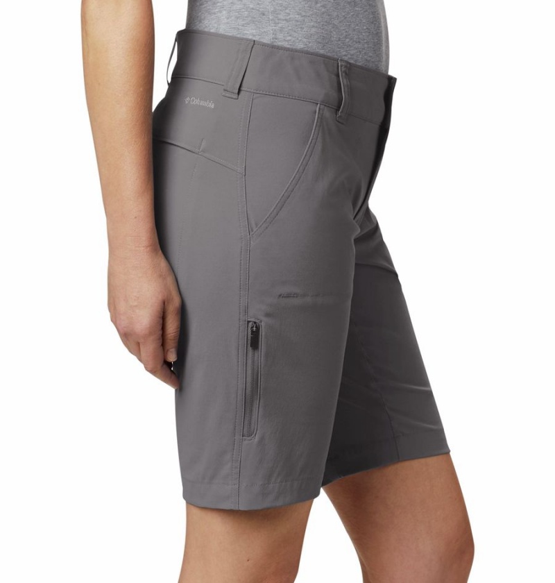 Grey Columbia Saturday Trail Long Women's Shorts | 43208XUMC