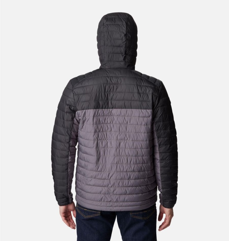 Grey Columbia Silver Falls Hooded Insulated Men's Puffer Jacket | 09187JGYN