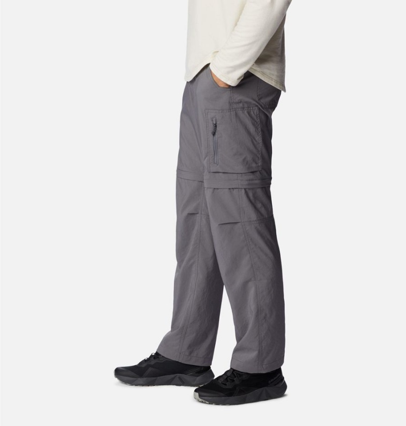 Grey Columbia Silver Ridge Utility Convertible Men's Pants | 51764MVRA