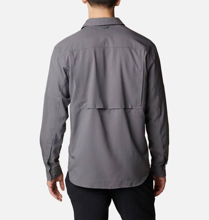 Grey Columbia Silver Ridge Utility Lite Long Sleeve Men's Shirt | 73184CBNF