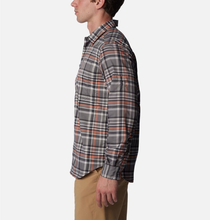 Grey Columbia Silver Ridge Utility Lite Plaid Long Sleeve Men's Shirt | 58632JVMY