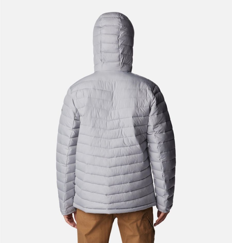 Grey Columbia Slope Edge Hooded Insulated Men's Puffer Jacket | 26104HAOM