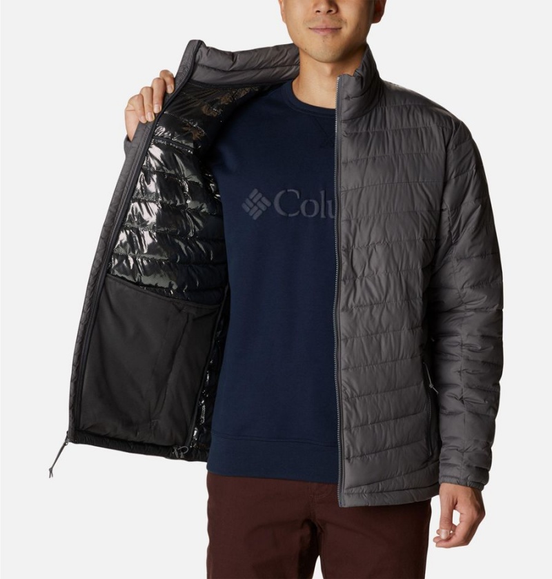 Grey Columbia Slope Edge Insulated Men's Puffer Jacket | 41653GIQZ