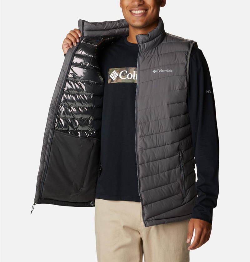 Grey Columbia Slope Edge Men's Vest | 49723GXQR