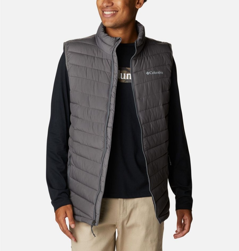 Grey Columbia Slope Edge Men's Vest | 49723GXQR