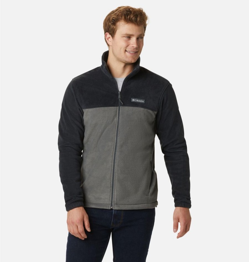 Grey Columbia Steens Mountain 2.0 Full Zip Men\'s Fleece Jacket | 17832NRLJ