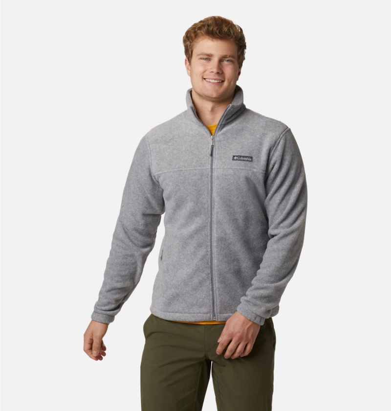 Grey Columbia Steens Mountain 2.0 Full Zip Men's Fleece Jacket | 83592FGKY