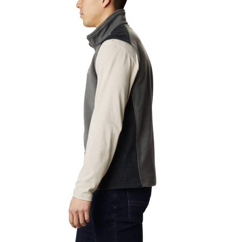 Grey Columbia Steens Mountain Fleece Men's Vest | 31602LZRT