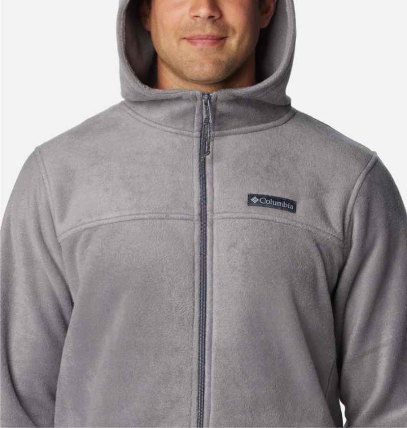 Grey Columbia Steens Mountain Full Zip Hoodie Men's Fleece Jacket | 75842SQIT