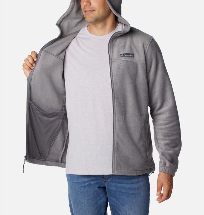 Grey Columbia Steens Mountain Full Zip Hoodie Men's Fleece Jacket | 75842SQIT