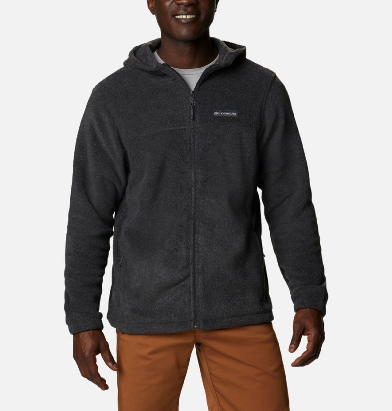 Grey Columbia Steens Mountain Full Zip Hoodie Men's Fleece Jacket | 26701GPLD