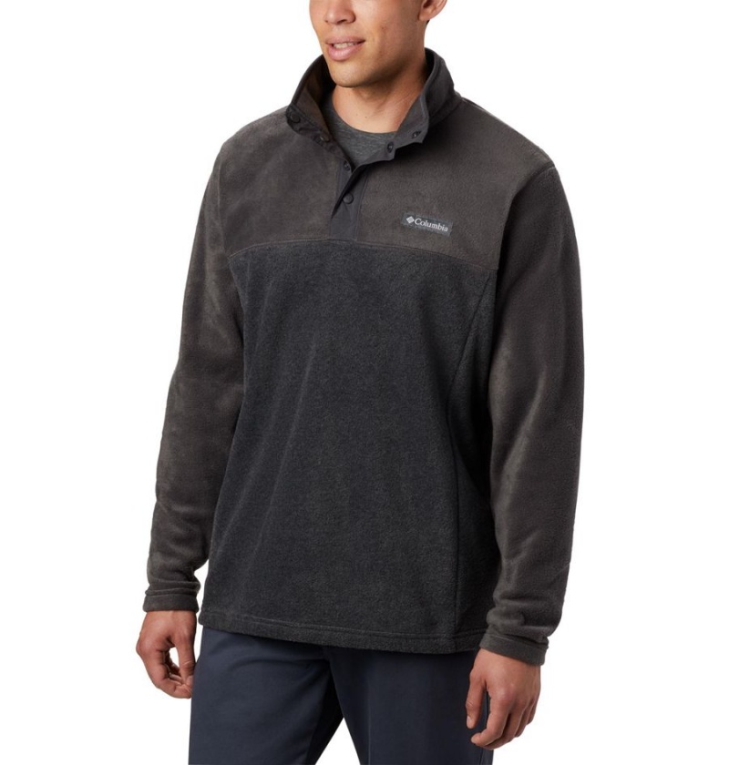 Grey Columbia Steens Mountain Half Snap Fleece Men\'s Pullover | 82531YZWK