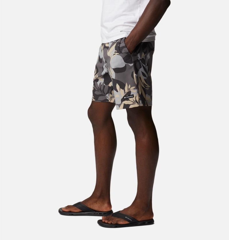 Grey Columbia Summertide Stretch Printed Men's Shorts | 20695ZFYC