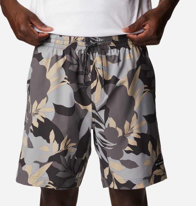 Grey Columbia Summertide Stretch Printed Men's Shorts | 20695ZFYC