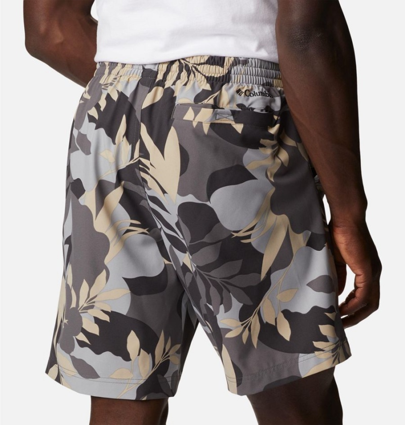 Grey Columbia Summertide Stretch Printed Men's Shorts | 20695ZFYC