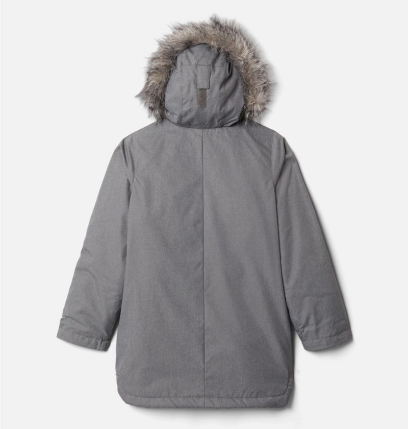 Grey Columbia Suttle Mountain Long Insulated Kids' Jacket | 14038DXBR