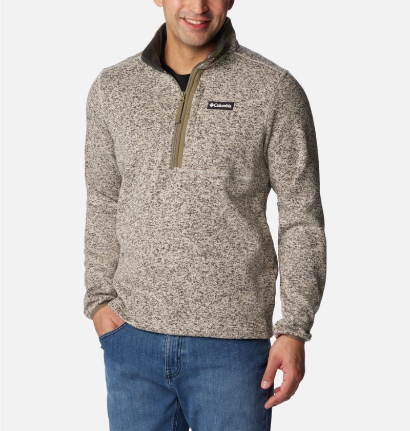 Grey Columbia Sweater Weather Fleece Half Zip Men's Pullover | 81275DZIA