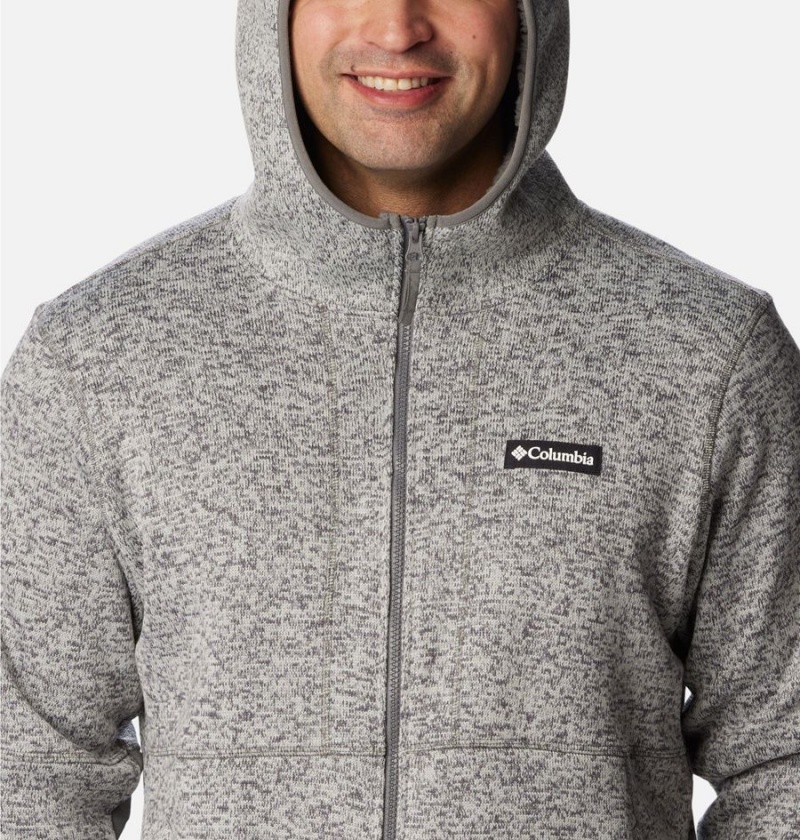 Grey Columbia Sweater Weather Full Zip Hoodie Men's Fleece Jacket | 93210TYGA