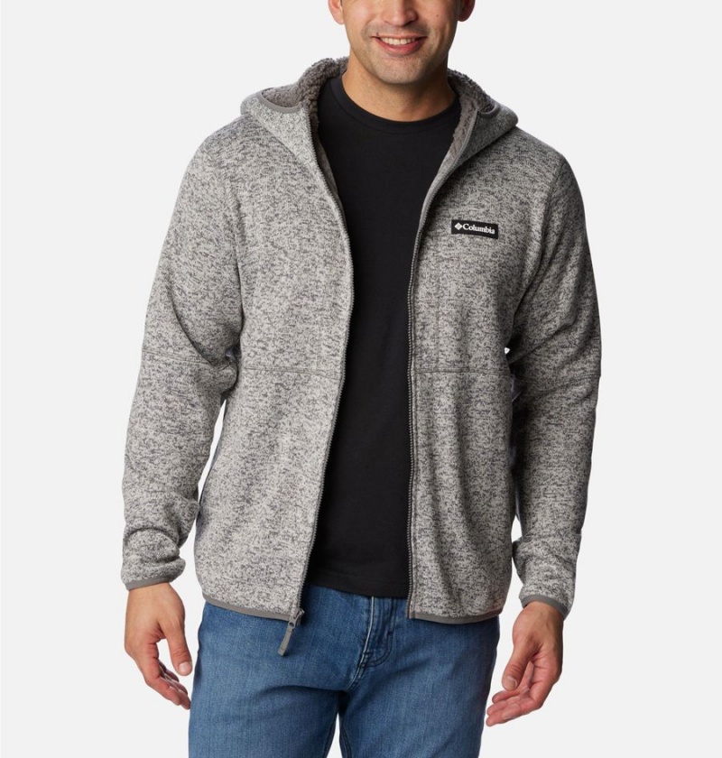 Grey Columbia Sweater Weather Full Zip Hoodie Men's Fleece Jacket | 93210TYGA