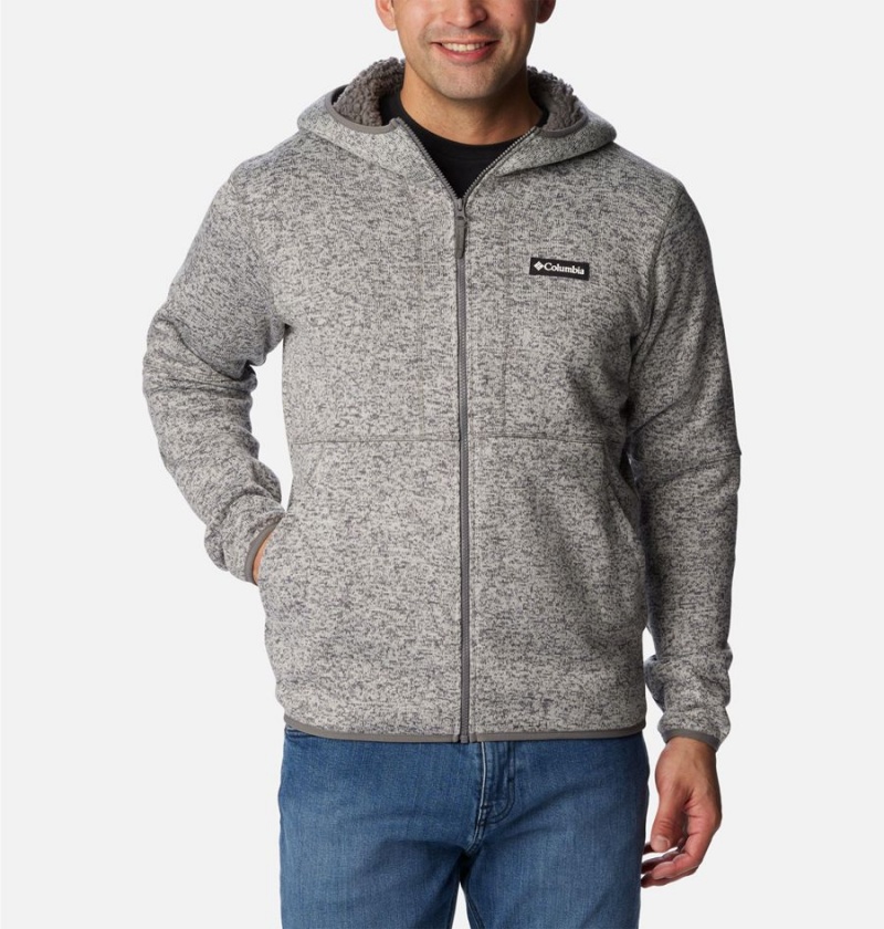 Grey Columbia Sweater Weather Full Zip Hoodie Men\'s Fleece Jacket | 93210TYGA