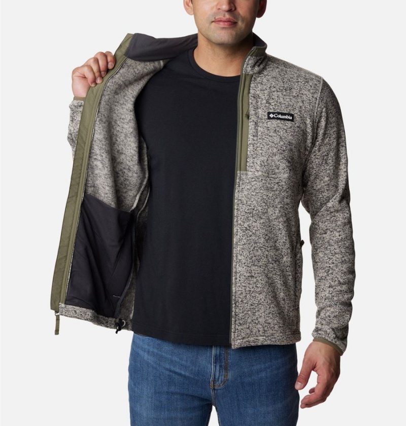 Grey Columbia Sweater Weather Full Zip Men's Fleece Jacket | 80942KOHI