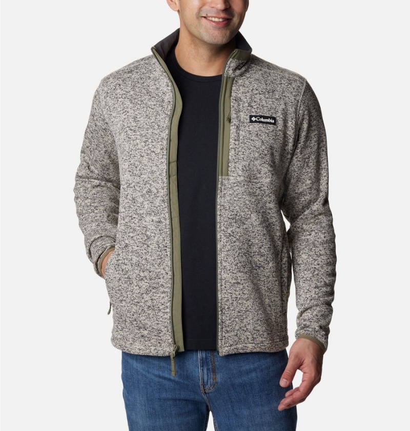 Grey Columbia Sweater Weather Full Zip Men's Fleece Jacket | 80942KOHI